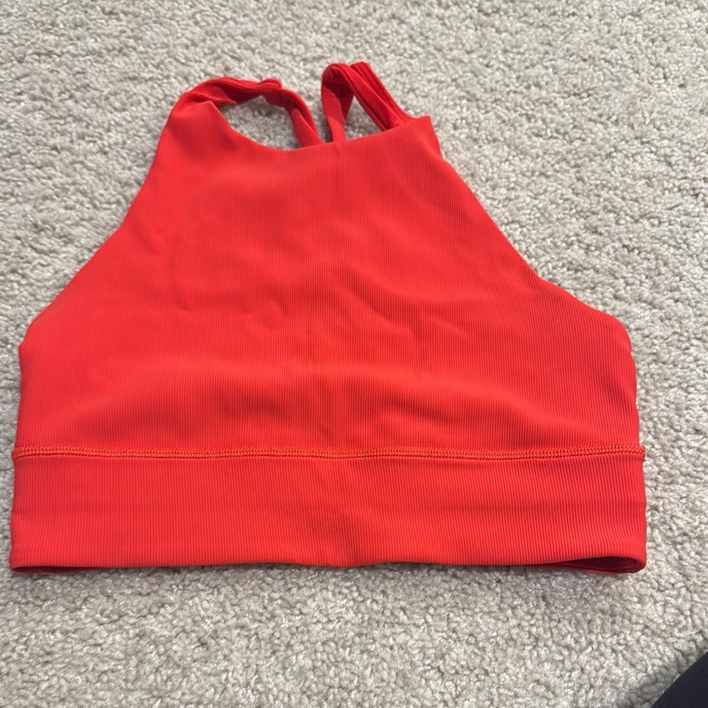 lululemon athletica Red Crop Top